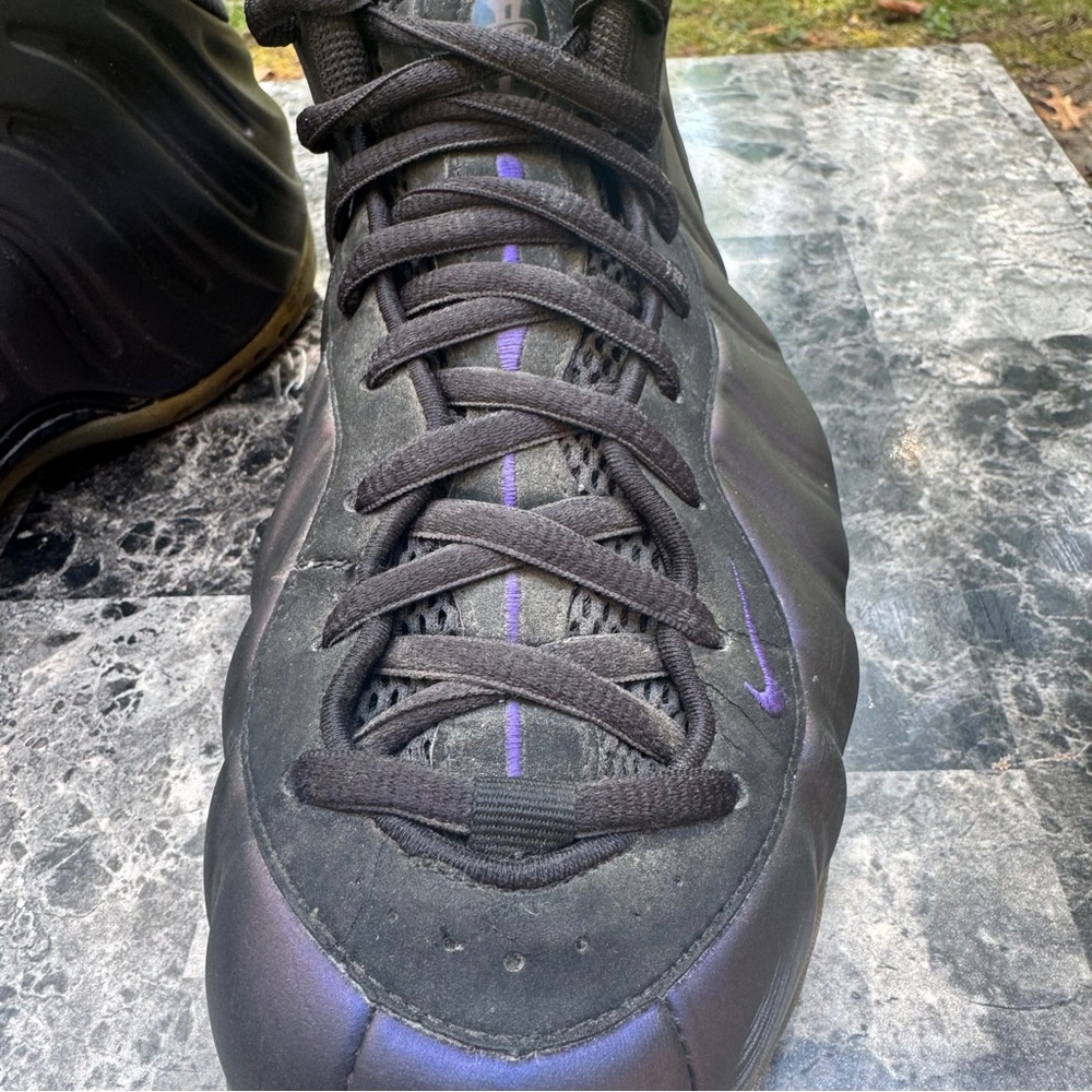 Nike Air Foamposite One Eggplant 2009 314996-051 Size 9.5 Men ( SOLE DETACHED) - Picture 8 of 16